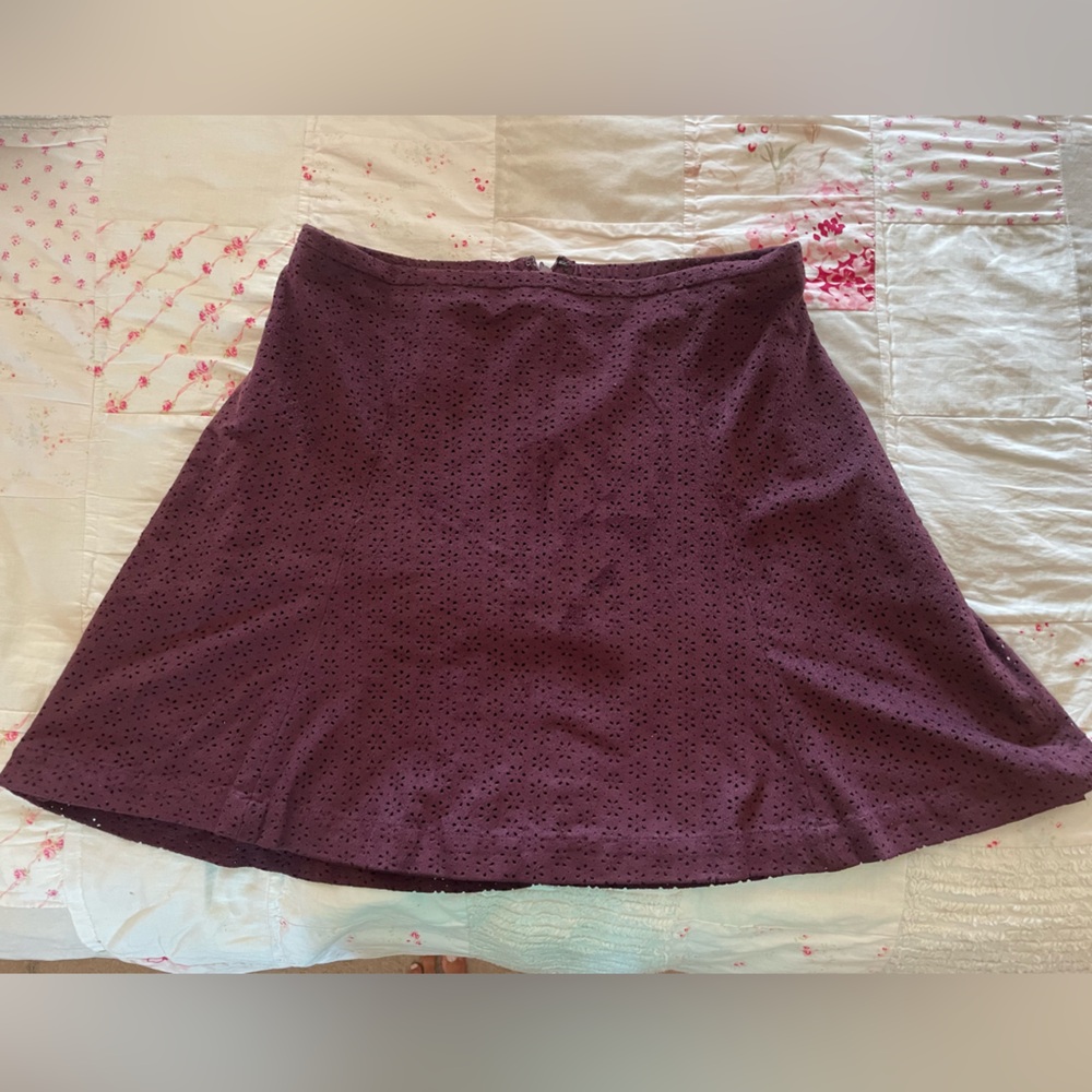 Express faux suede mini skirt